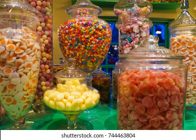 ORLANDO FLORIDA - 18 JULY 2017. Candy Store At Wizarding World Of Harry Potter In The Universal Orlando Resort. 