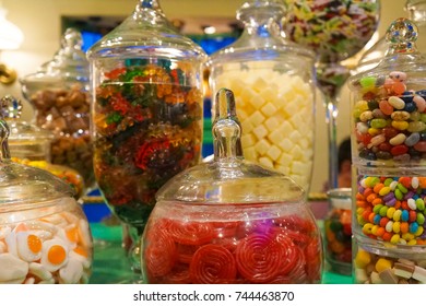 ORLANDO FLORIDA - 18 JULY 2017. Candy Store At Wizarding World Of Harry Potter In The Universal Orlando Resort. 