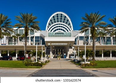 Orlando, Florida. January 12, 2019 Main entrance of Orlando Convention Center at International Drive area  (1)
