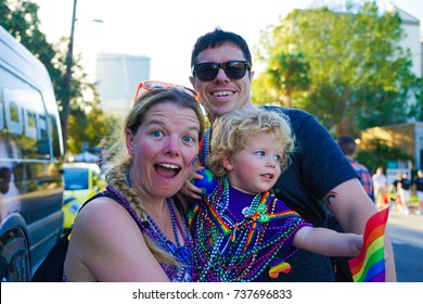 Orlando, Florida July 2016  - Orlando gay pride parade 2017 at Lake Eola - Shutterstock ID 737696833