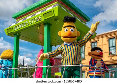 Orlando, Florida. November 06, 2019. Bert And Ernie In Sesame Street Party Parade At Seaworld 5