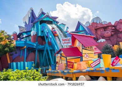 Orlando, Florida: November 30, 2017: Universal Studios Islands Of Adventure Theme Park In Orlando, Florida.