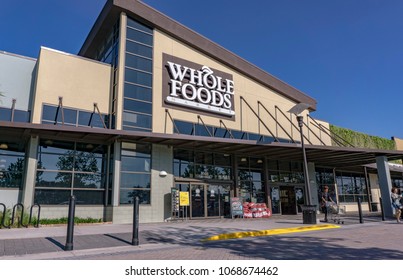 Orlando, Florida / USA - April 30, 2018
Whole Foods Market  is an American supermarket chain that specializes in organic foods.