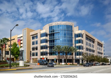 Orlando, Florida, USA- February 20, 2020: Orlando Health Heart Institute In Downtown Orlando, Florida, USA. 