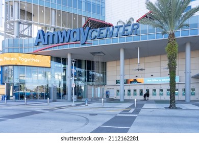 Orlando, Florida, USA - January 20, 2022: Amway Center In Orlando, Florida, USA. Amway Center Is An Indoor Arena Located In Downtown Orlando.