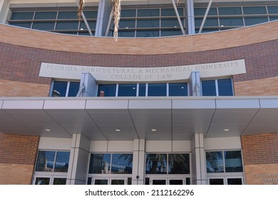 Orlando, Florida, USA - January 20, 2022: The Entrance To Florida Agricultural And Mechanical University - College Of Law In Orlando, Florida, USA. 