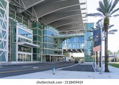 Orlando, Florida, USA - January 20, 2022: The Entrance To Dr. Phillips Center For The Performing Arts In Downtown Orlando, Florida, USA. 