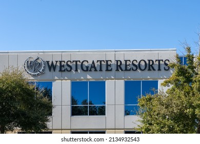 
Orlando, Florida, USA - January 30, 2022: Westgate Resorts sign on the building at their headquarters in Orlando, Florida, USA. Westgate Resorts is an American timeshare resort company. 
