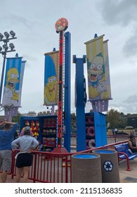 Orlando Florida  USA - Nov 8th, 2020: The Simpsons Ride - Universal Studios