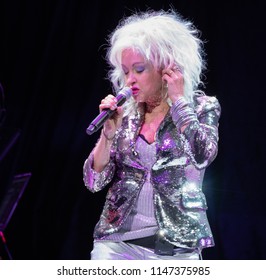 Orlando, Florida/USA 7-26-2018: Cyndi Lauper performing live at the Amway Center of Orlando Florida