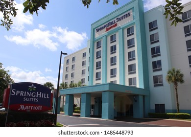 Orlando Florida-USA August 9,2019:  Springhill Suites By Marriott.