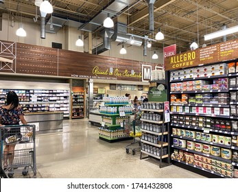 Orlando, FL/USA-5/3/20: An Overview Of Multiple  Aisles Of A Whole Foods Market Grocery Store.