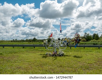 Orlando, FL/USA-8/6/19:A Memorial For A Bicyclist Who Was Hit By A Car While Riding With A Bicycle Club.