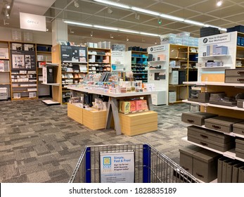 Orlando, FL/USA-9/28/20: A Display Of Office  Organization Products At The Container Store Retail Organizing Store.