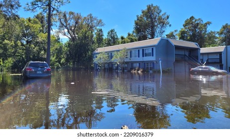 Orlando, October 1 2022 - Flooding Hurricane Ian Victim Neighborhood