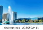 Orlando panoramic view from Lake Eola, Florida.