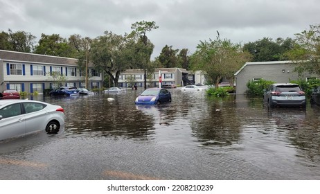 Orlando, September 29 2022 - Flooding Hurricane Ian Victim Neighborhood