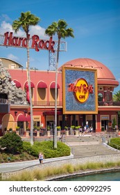 ORLANDO. USA. FLORIDA. APRIL, 2017: Hard Rock Cafe. Universal City Walk.