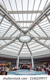 ORLANDO, USA - MARCH, 2016: People Inside Orlando International Airport Hall.