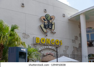 ORLANDO, USA: MAY 01 2019: Exterior Image Of The Bongos Cuban Cafe Resturant Sign