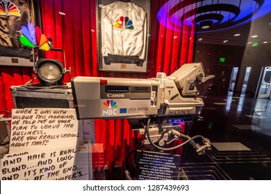 Orlando,Florida / United State - December 24 2018 :This Television Broadcast Camera Is The Last Standard Definition Camera Used By NBC 1990's.It Is Located In Universal Studios.