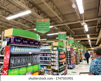 Orlando,FL/USA -5/4/20:  Aisles At A Publix Grocery Store With Signs Above Each Aisle Designating What Is Contained In The Aisle.