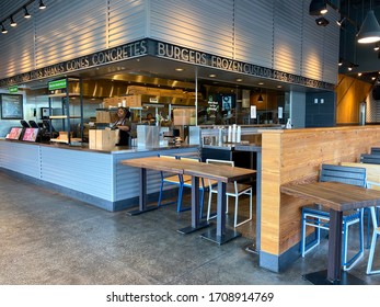 Orlando,FL/USA-3/18/20: The Closed Dining Room At The Shake Shack Restaurant Due To Panic Over The Coronavirus Covid-19.