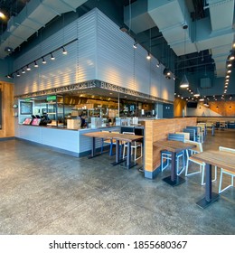 Orlando,FL/USA-3/18/20: The Closed Dining Room At The Shake Shack Restaurant Due To Panic Over The Coronavirus Covid-19.