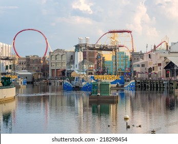 ORLANDO,USA - AUGUST 23, 2014 : General View Of The  Universal Studios Florida Theme Park