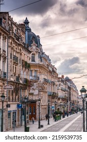 Orleans, France - JAN 21, 2022: Street View From Rue De La Republique, Republic Street In Orleans, The Prefecture Of The Department Of Loiret And The Region Of Centre-Val De Loire.