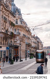 Orleans, France - JAN 21, 2022: Street View From Rue De La Republique, Republic Street In Orleans, The Prefecture Of The Department Of Loiret And The Region Of Centre-Val De Loire.