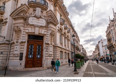 Orleans, France - JAN 21, 2022: Street View From Rue De La Republique, Republic Street In Orleans, The Prefecture Of The Department Of Loiret And The Region Of Centre-Val De Loire.