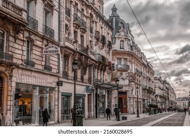 Orleans, France - JAN 21, 2022: Street View From Rue De La Republique, Republic Street In Orleans, The Prefecture Of The Department Of Loiret And The Region Of Centre-Val De Loire.