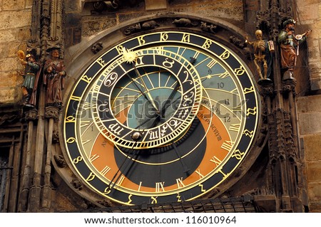 Orloj astronomical clock in Prague in Czech Republic