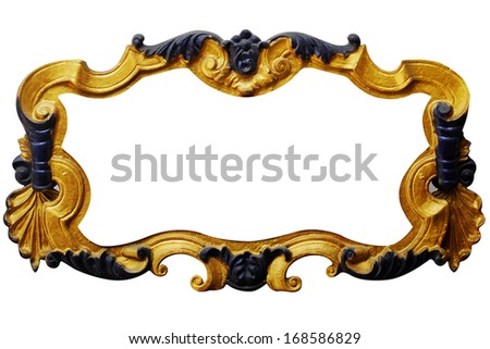 Ornament frame of gold plated vintage floral ,victorian Style