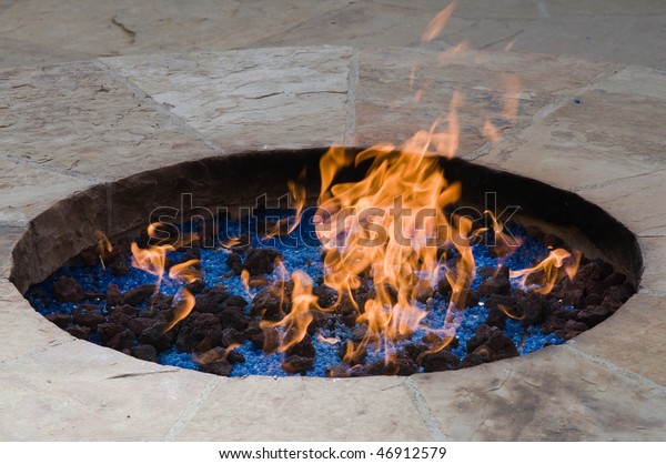 Ornamental Fire Pit Lava Rocks Crystals Stock Photo Edit Now