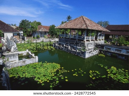 Ornamental lake, raja of karangasem palace, amlapura, bali, indonesia