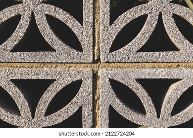 Ornamental Pattern Breeze Block And Cinder Block Texture