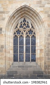 Ornamented Window Of A Cathedral In Gothic Style