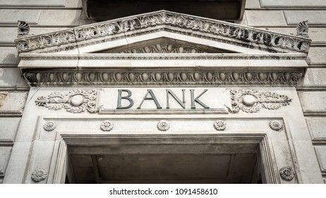 Ornate Bank Entrance Facade