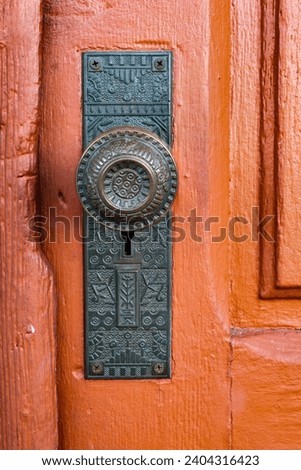 Ornate Brass Door Knob on the Oysterville Church