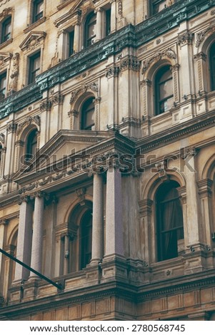 Ornate Classical Building Facade with Columns | Stock Photo