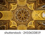 Ornate Dome Ceiling of Basilica of St Josaphat, Symmetrical Interior View
