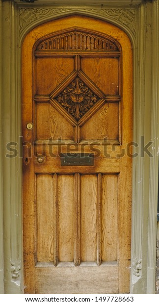 Ornate Door Located Opposite Stmarys Church Stock Photo Edit Now