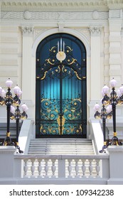 Ornate Door Of A Mansion