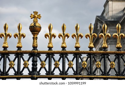 Ornate Fence Outside Buckingham Palace.