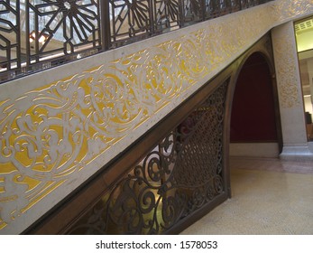 Ornate Side Staircase Of The Rookery Building