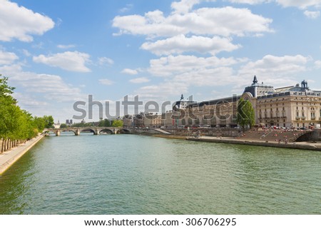 Orsay museum and river Siene, Paris, France