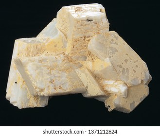 Orthoclase On Black Background