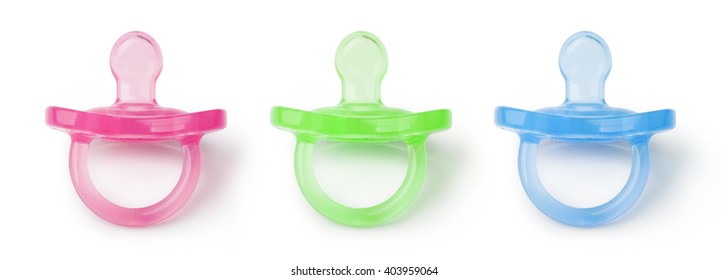  orthodontic pacifier isolated on a white